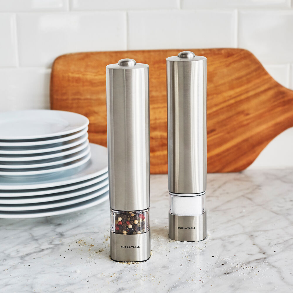 Sur La Table Electric Salt & Pepper Mills, Set of 2 Sur La Table