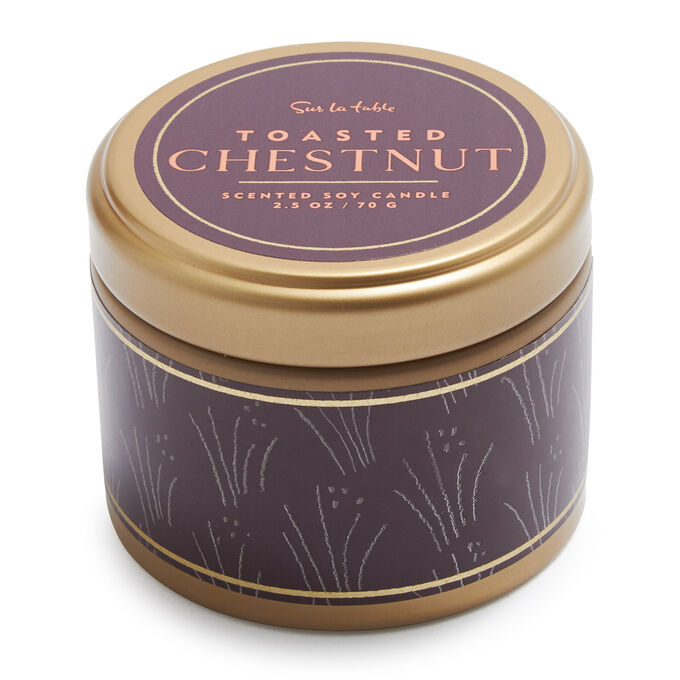 Tin Toasted Chestnut Scented Candle, 2.5 oz.