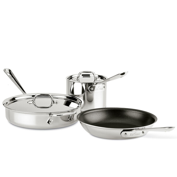 All-Clad d3 Stainless Steel Nonstick 5-piece Set