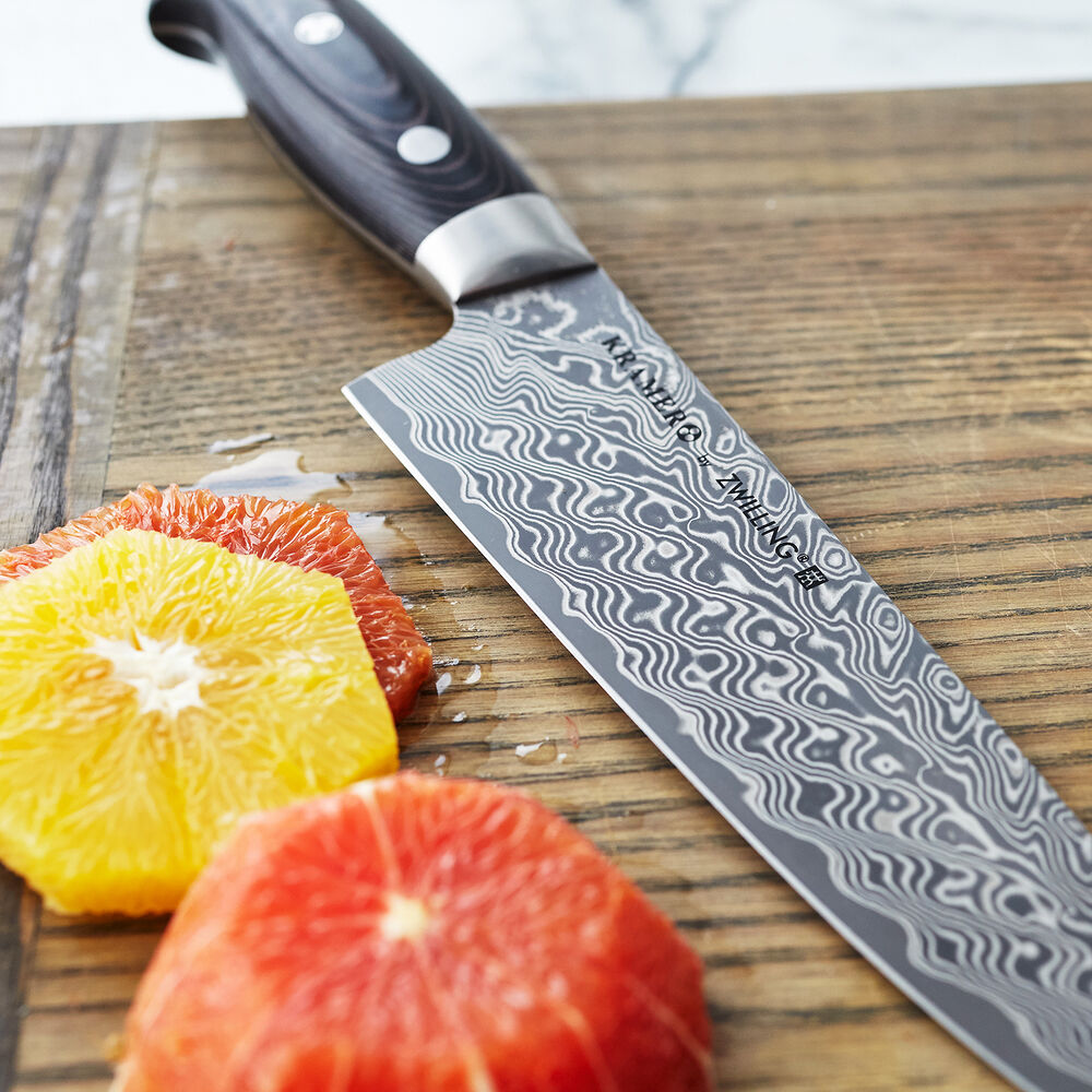 Bob Kramer Stainless Damascus Narrow Chef’s Knife by Zwilling J.A