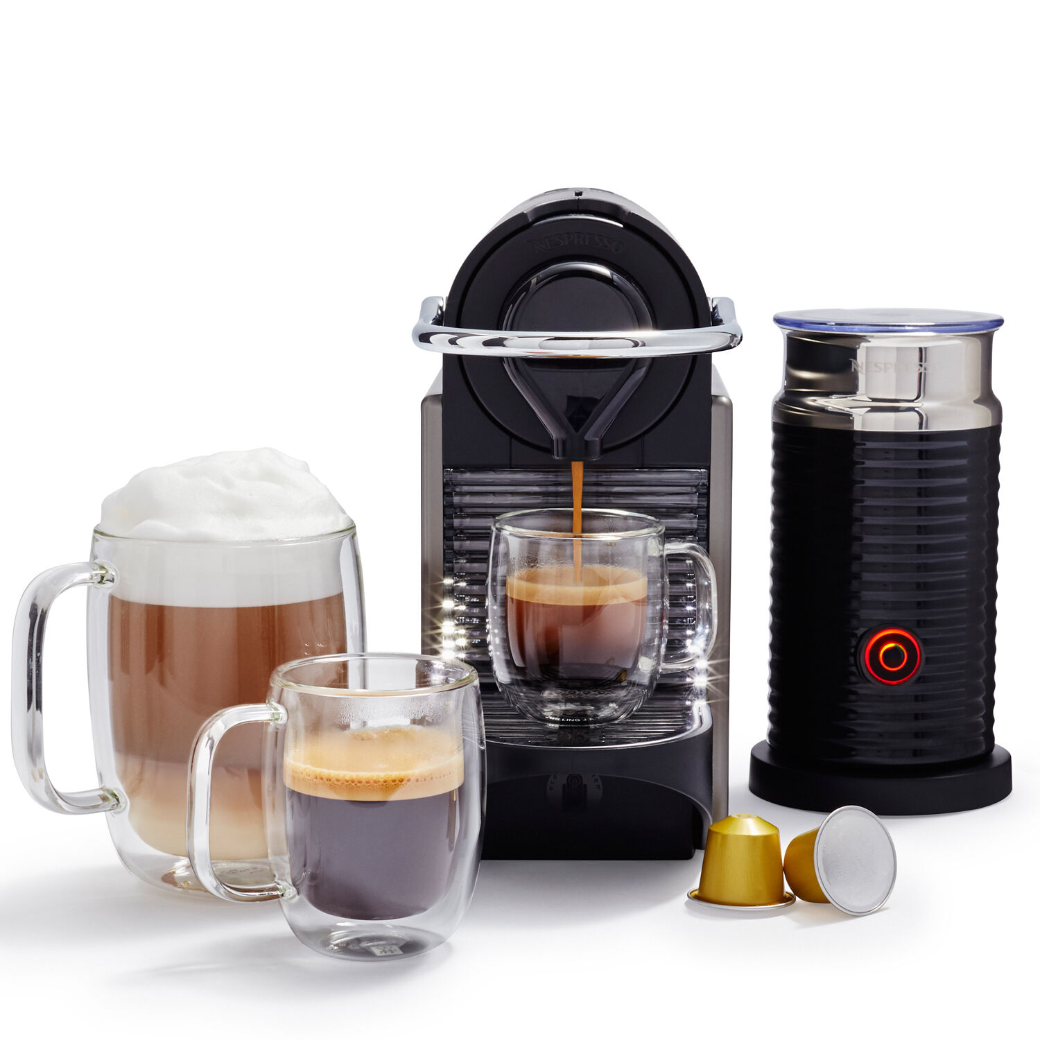 Single-Serve Brewers Home Nespresso Pixie with Aeroccino 3 ...