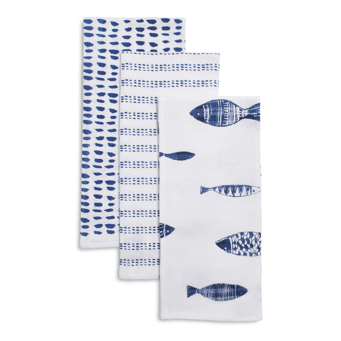 Oceana Floursack Kitchen Towels, Set of 3