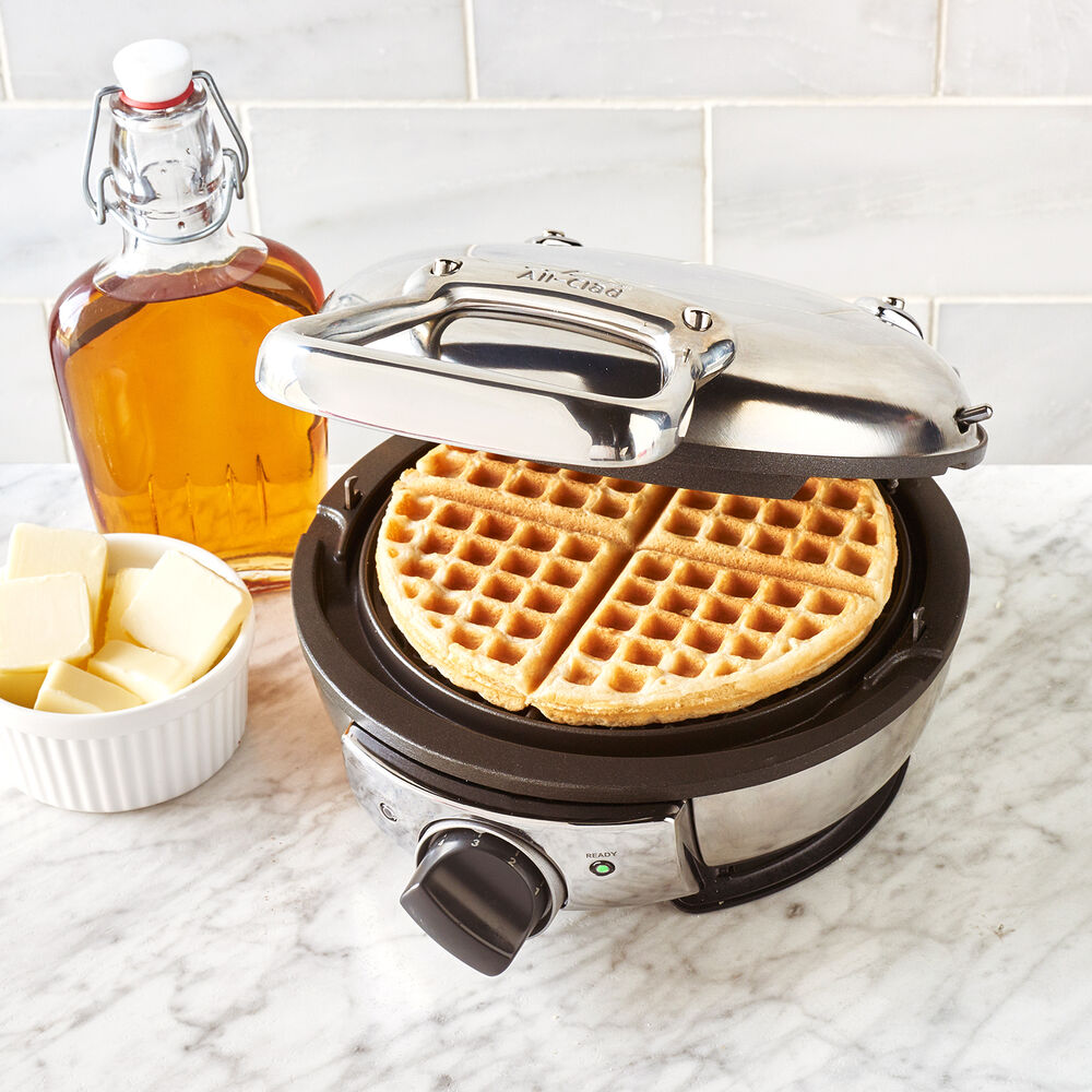all clad waffle maker video