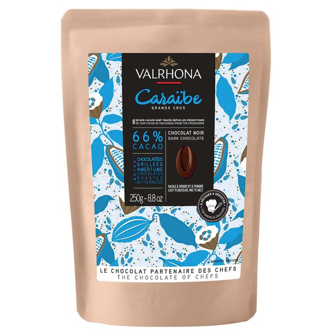 Valrhona Cara&#239;be Dark Chocolate Feves, 66%