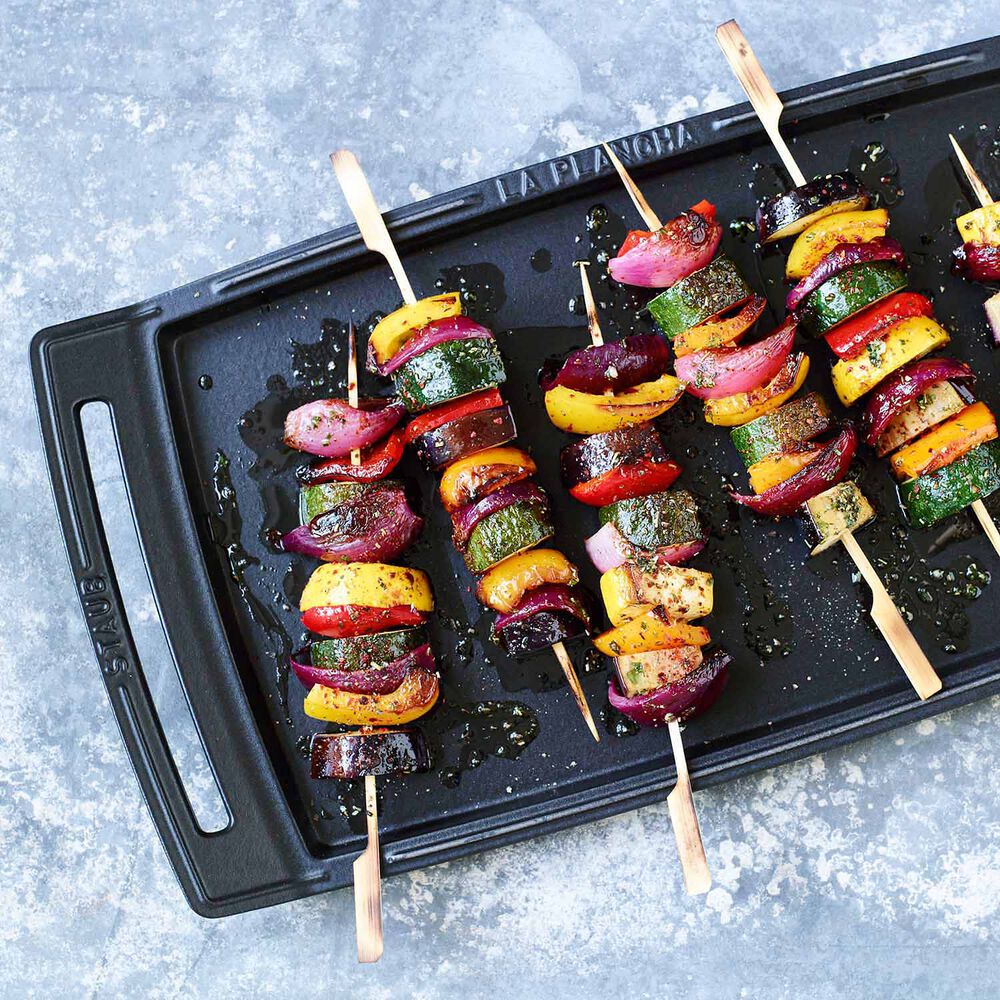 Staub Cast Iron Double-Burner Griddle and Plancha | Sur La Table