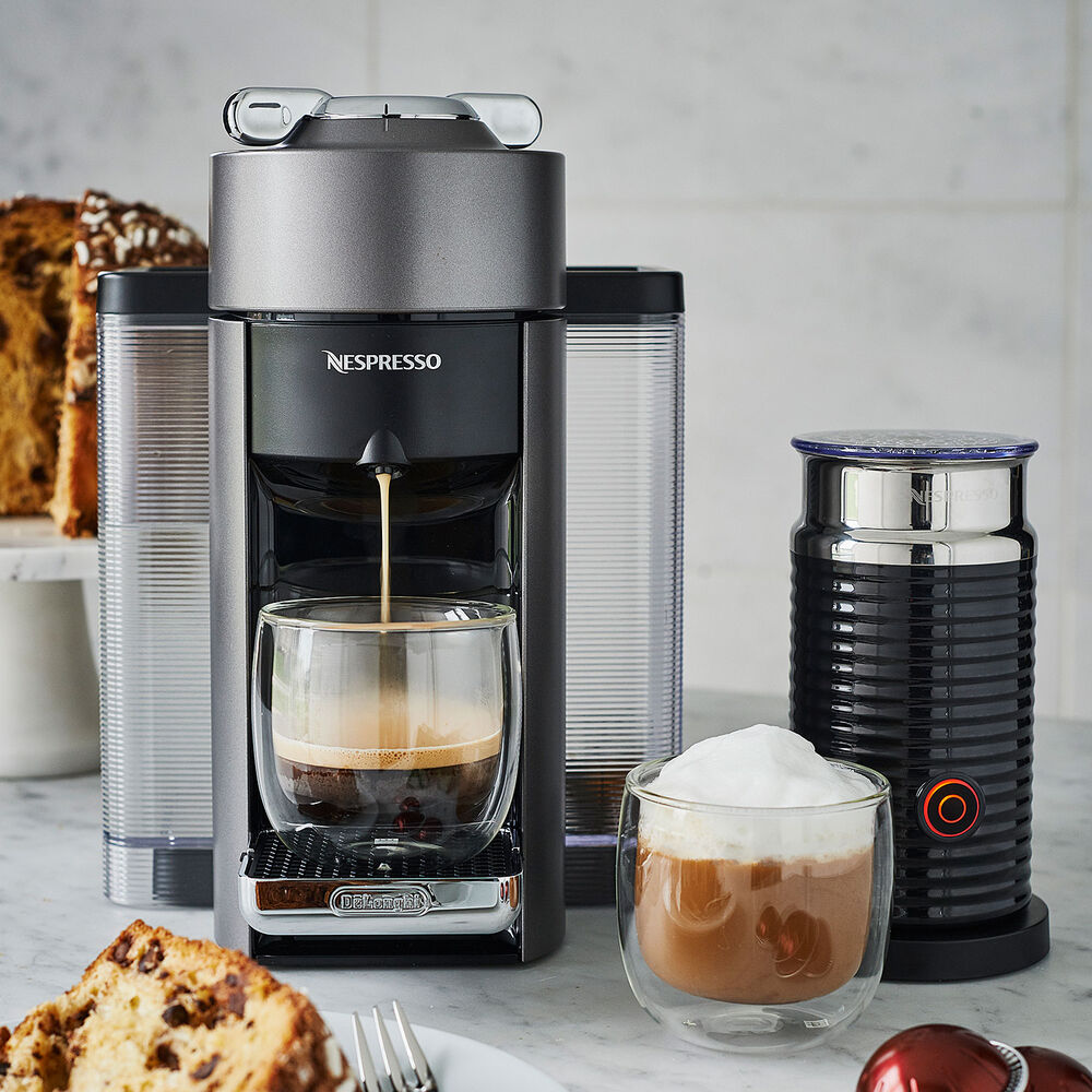 Nespresso Evoluo Deluxe By De Longhi With Aeroccino3 Frother Titan Sur La Table More than 4 cart titan at pleasant prices up to 52 usd fast and free worldwide shipping! nespresso evoluo deluxe by de longhi with aeroccino3 frother titan