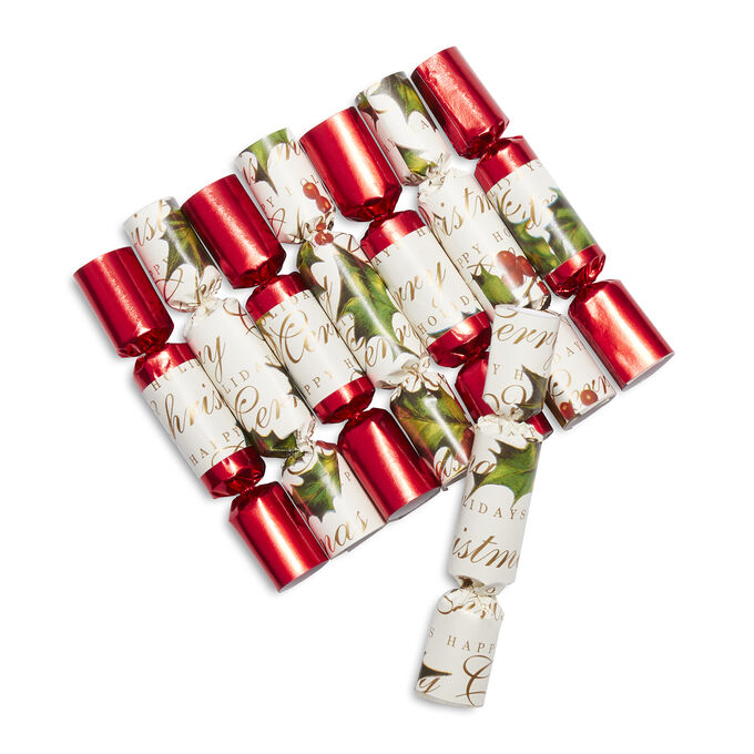 Bows & Berries Mini Party Crackers, Set of Eight
