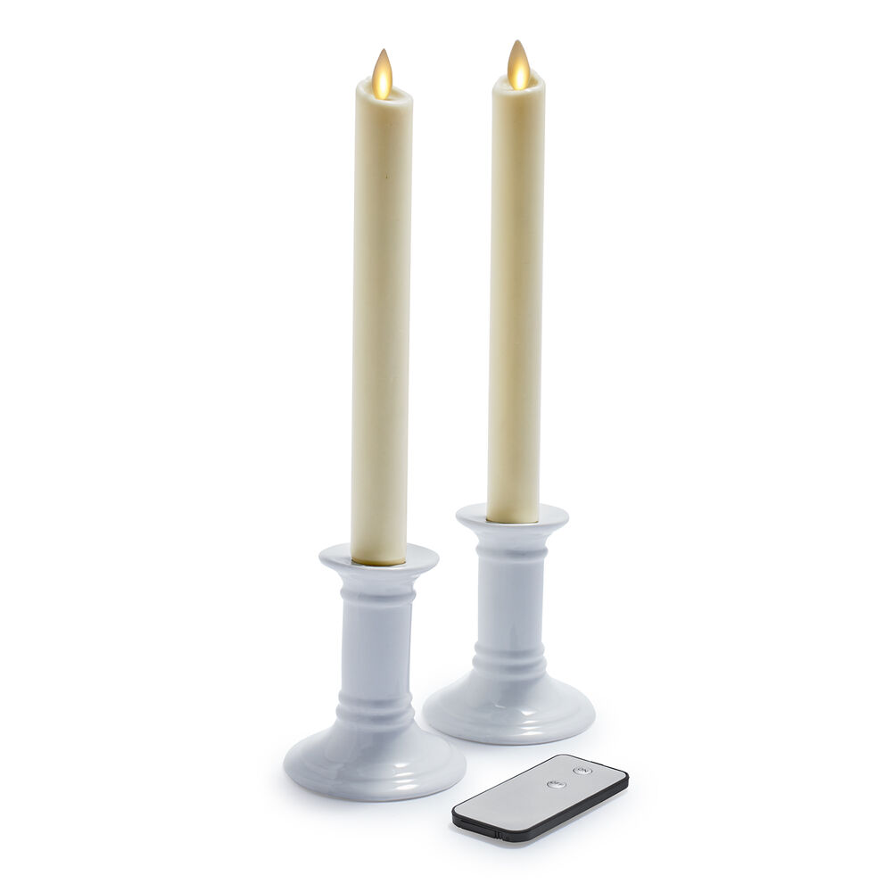 Flameless Taper Candles, Set of 2 Sur La Table