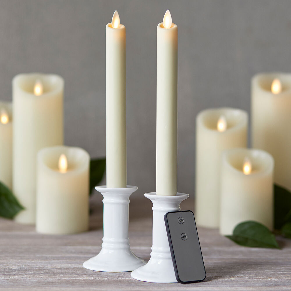 Flameless Taper Candles, Set of 2 Sur La Table