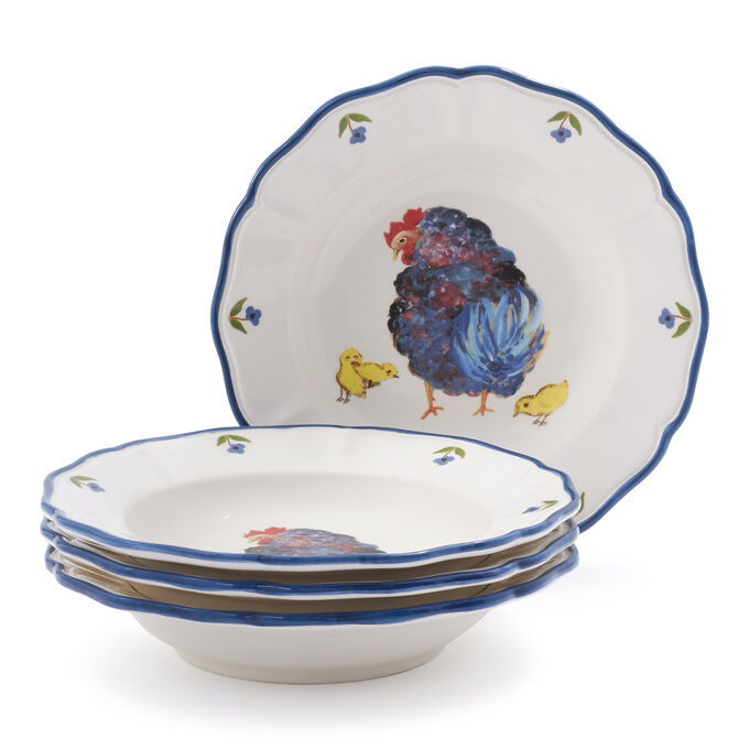 Jacques P&#233;pin Collection Chicks Soup Plates, Set of 4