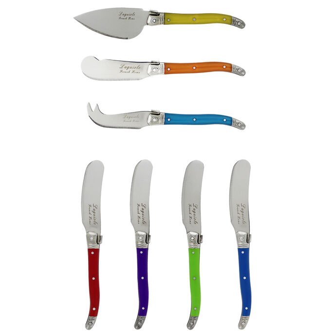 French Home 7-Piece Laguiole Cheese Knife & Spreader Set, 7 Piece
