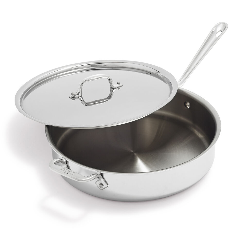 All-Clad d3 Stainless Steel Covered Sauté Pan | Sur La Table All Clad D3 Stainless Steel Pan