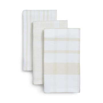 Sur La Table Assorted Twill Kitchen Towels, Set of 3