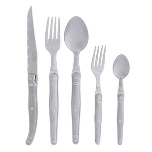 Dubost Stainless Steel Laguiole Flatware, Set of 20