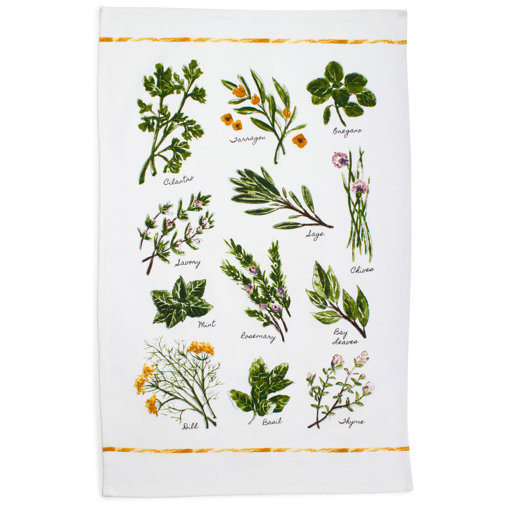 Varietal Herbs Kitchen Towel, 28" x 20" Sur La Table