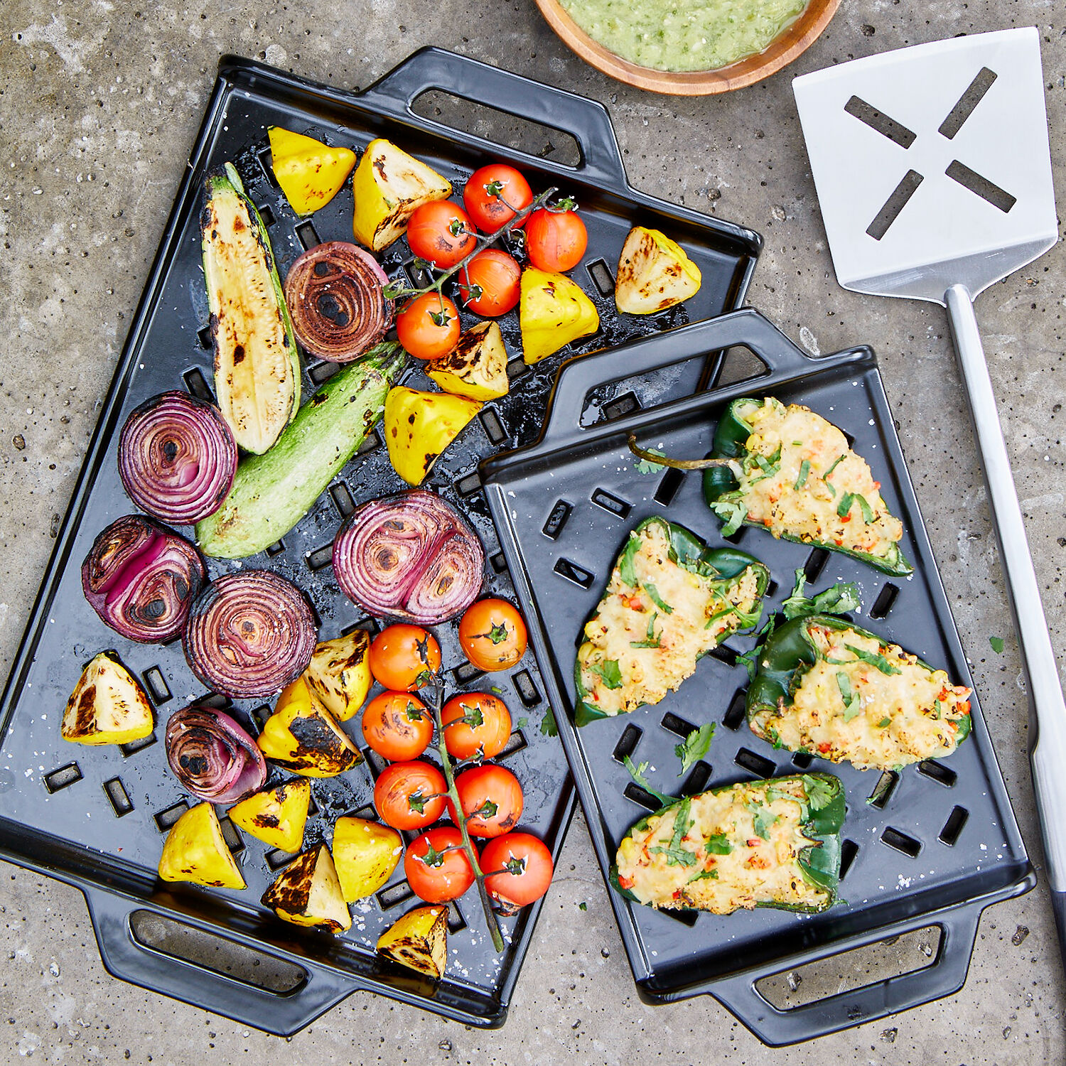 sur la table griddle