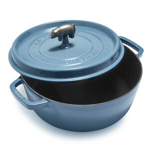 Staub Cast Iron Cochon Shallow Wide Round Cocotte, 6 qt.