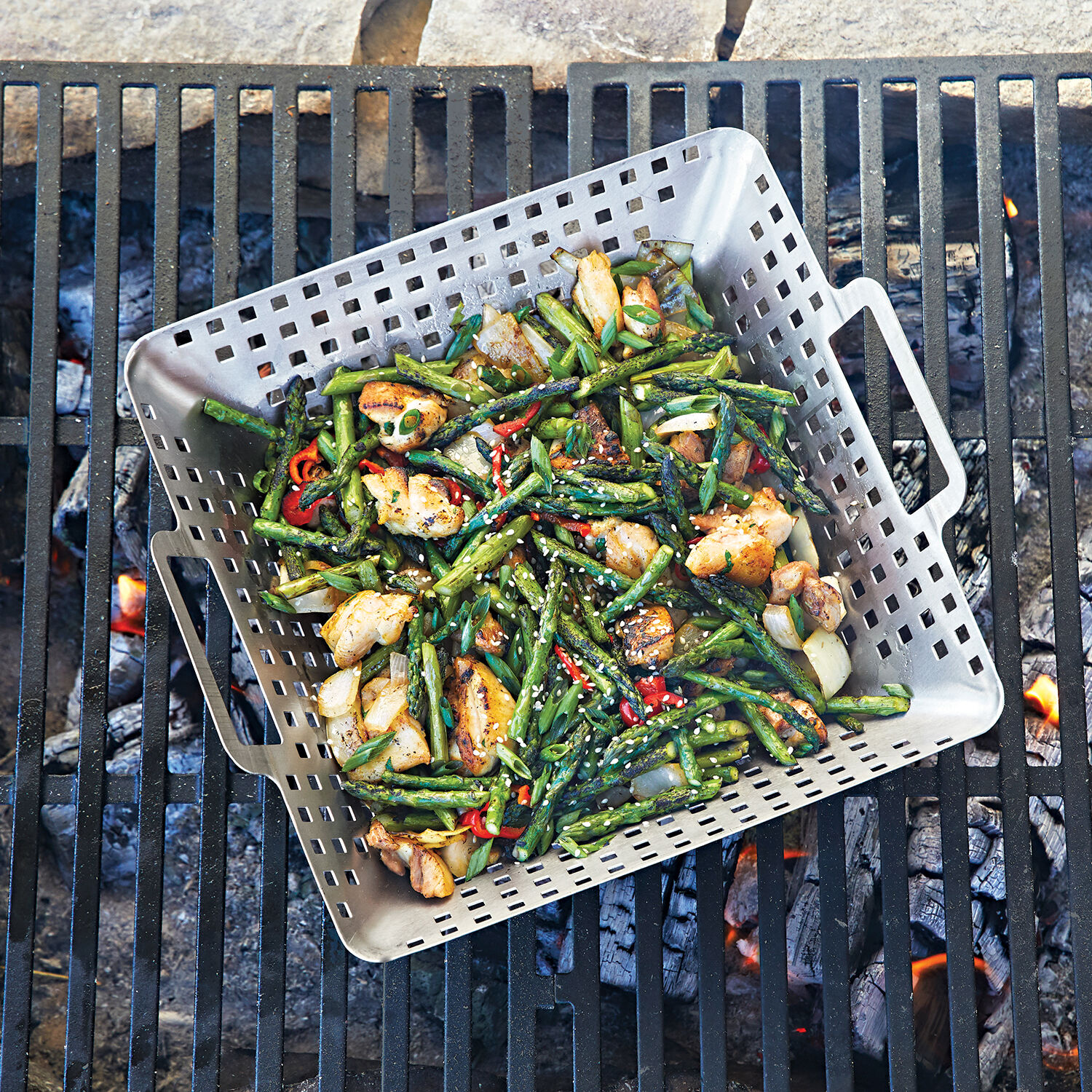 sur la table griddle