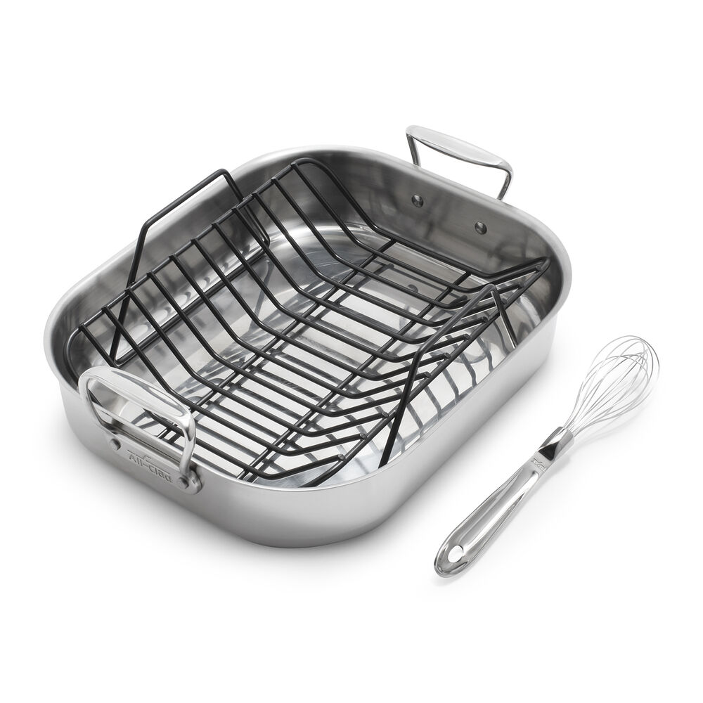 AllClad Stainless Steel Roasting Pan with Nonstick Rack Sur La Table