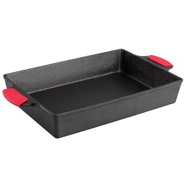 Lodge Cast Iron Casserole with Silicone Handles, 13&#34; x 9&#34;