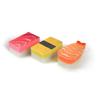 Fred Wasabi Sushi Sponges, Set of 3