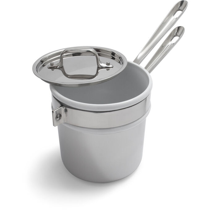 All Clad D3 Stainless Steel Double Boiler With Ceramic Insert Sur La Table