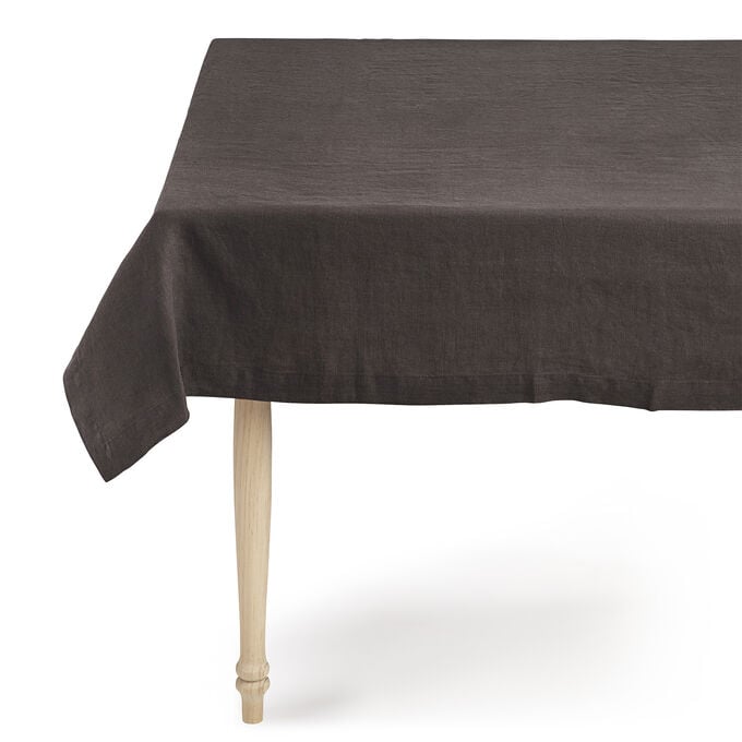 Sur La Table Charcoal Linen Tablecloth