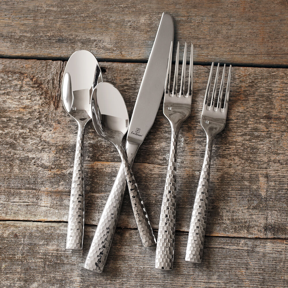 Fortessa Lucca Faceted Flatware Sets Sur La Table