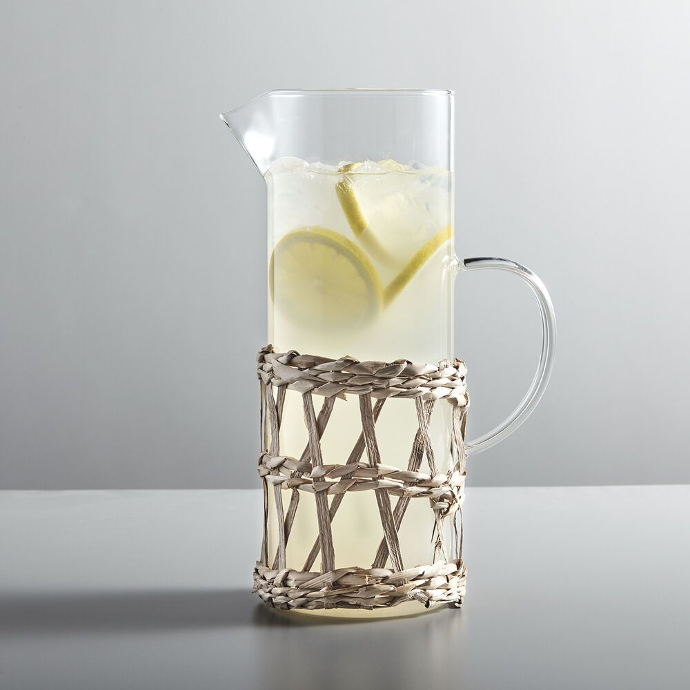 WickerWrapped Glass Pitcher Sur La Table