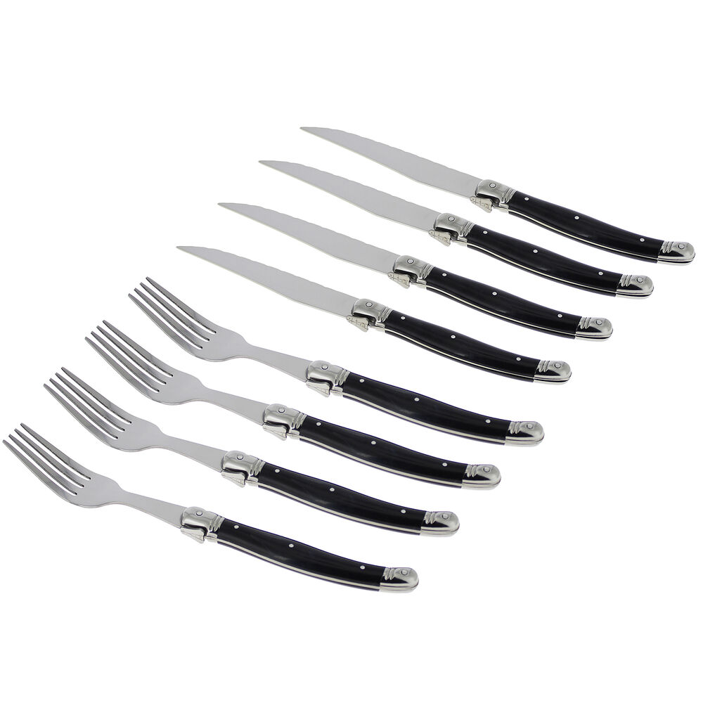 French Home Laguiole 8Piece Steak Knife and Fork Set Sur La Table