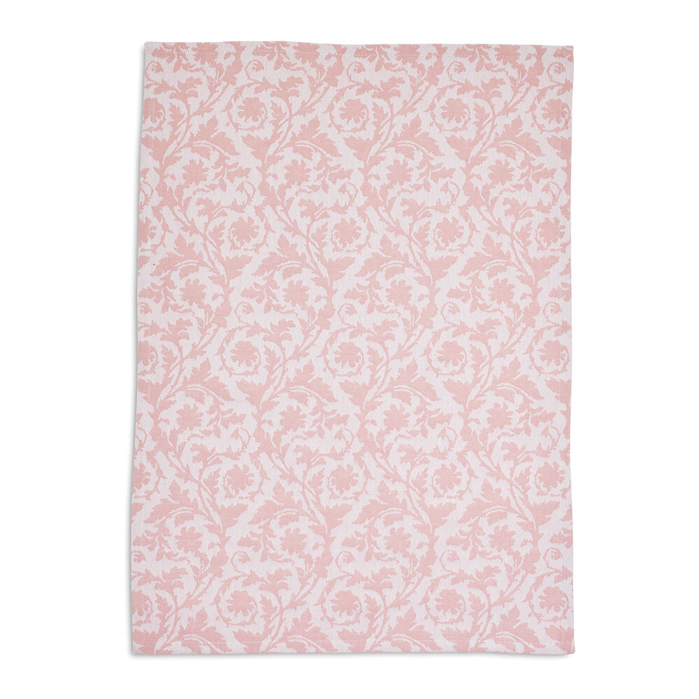 Pink Jacquard Floral Kitchen Towel, 28