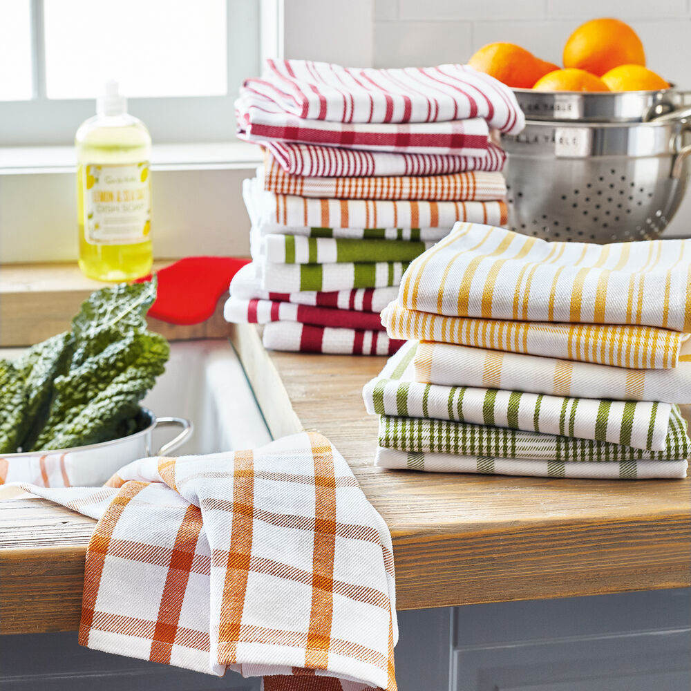 Assorted Twill Kitchen Towels, 28" x 20", Set of 3 Sur La Table
