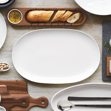 Italian Whiteware Oval Platter