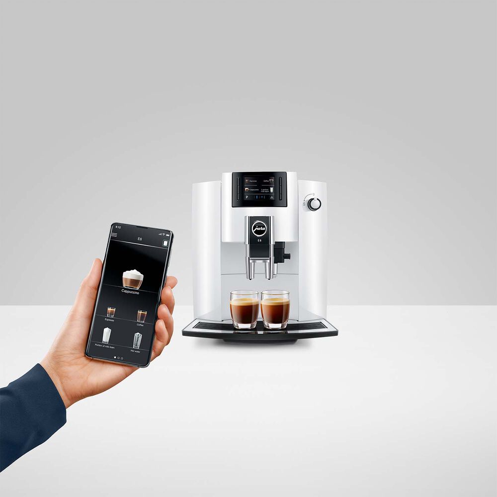 Jura E6 Automatic Coffee Machine Piano White Sur La Table
