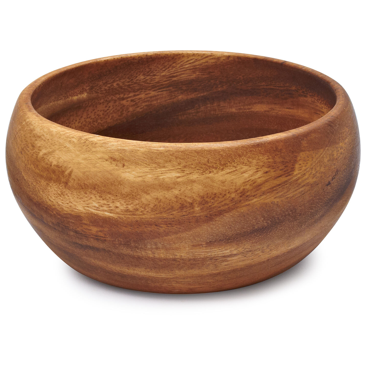 Elegant Wooden Salad Bowl for Mixing and Serving Acacia Wood Serving Bowl for Fruits or Salads 10-inch Round