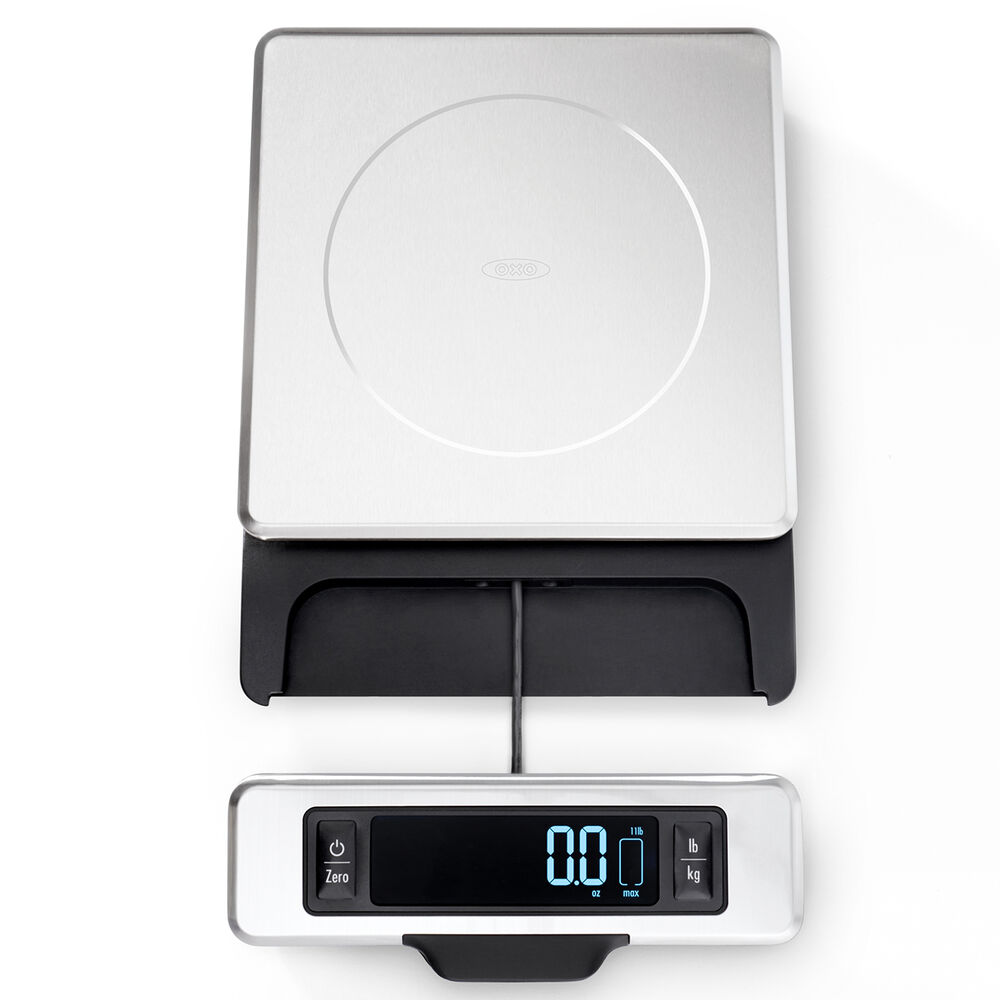 Oxo 11 Lb Stainless Steel Scale With Pull Out Display Sur La Table