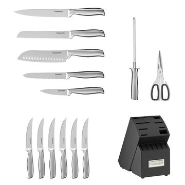 Cuisinart Elite 15-Piece German Stainless Steel Hollow-Handle Knife Block Set
