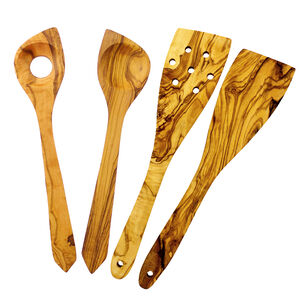 French Home Olivewood Utensils, Set of 4