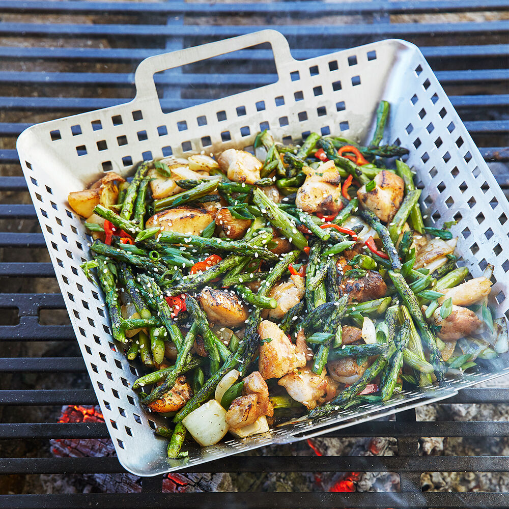 Sur La Table Stainless Steel Grill Basket Sur La Table In medium bowl, toss all ingredients except onion. sur la table stainless steel grill basket