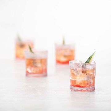 Fortessa NoHo Pink Double Old Fashioned Glass