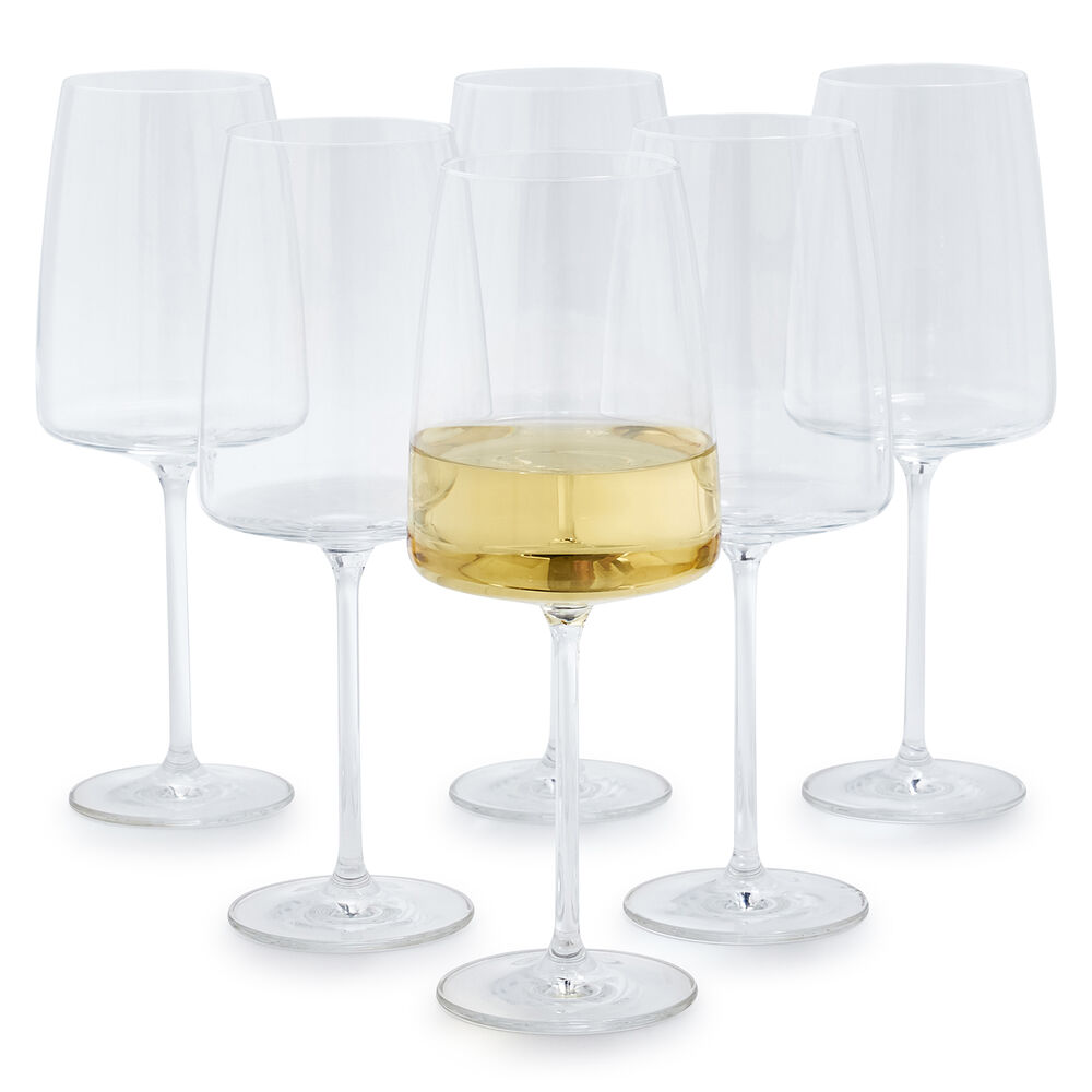 Schott Zwiesel Sensa Full White Wine Glasses Set Of 6 Sur La Table Schott zwiesel tritan crystal glass is unrivaled for the elegance of its design yet it is dishwasher safe. schott zwiesel sensa full white wine glasses set of 6
