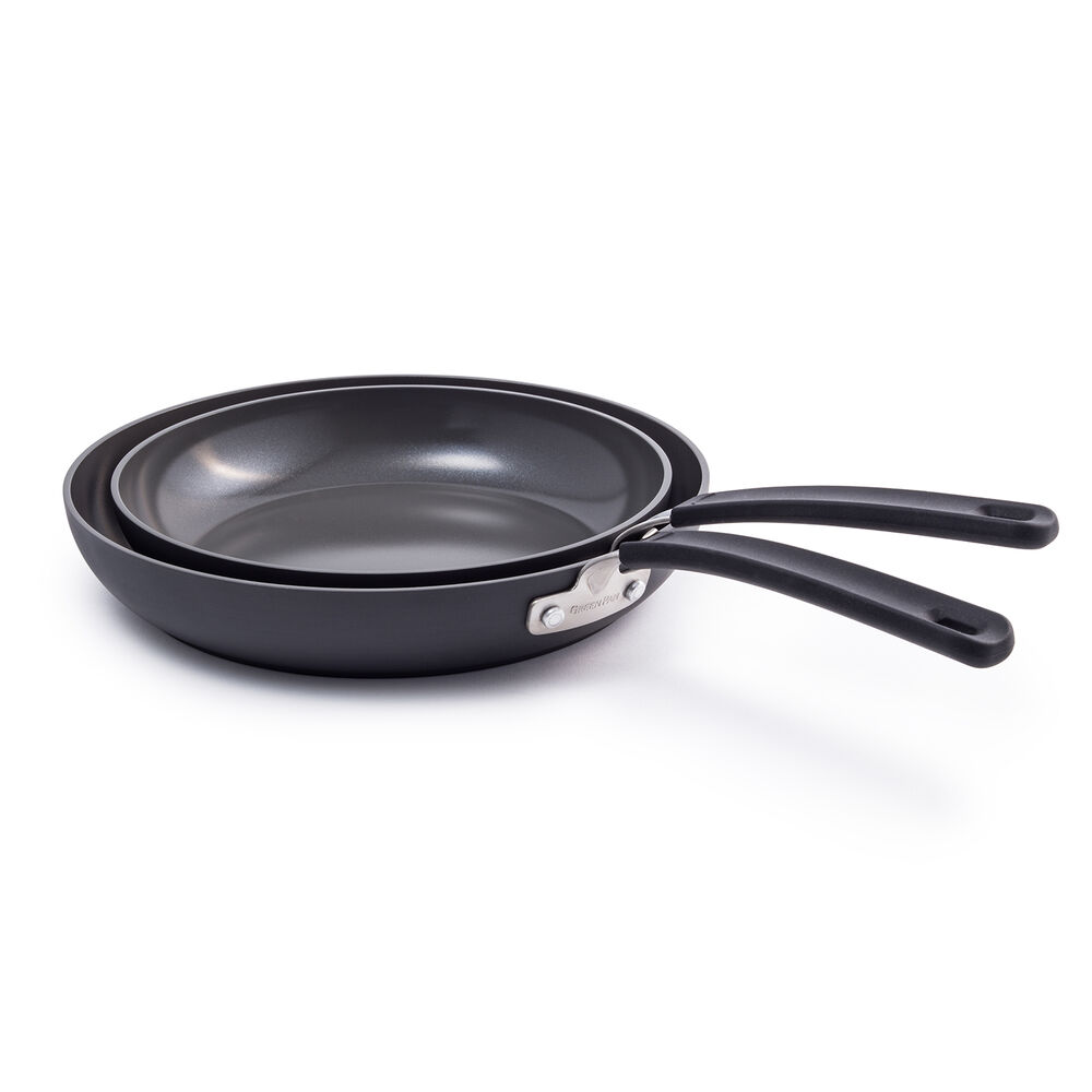Greenpan Levels Stackable Ceramic Nonstick Skillets Set Of 2 10 12 Sur La Table