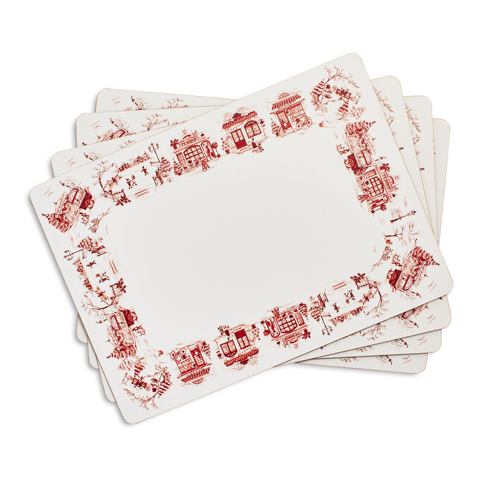 Snowflake Lane Cork Placemats Set Of 4 Sur La Table