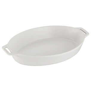 Staub Rustic Ceramic Oval Bakers Matte White