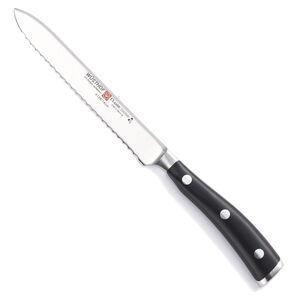 Wüsthof Classic Ikon Serrated Utility Knife, 5"