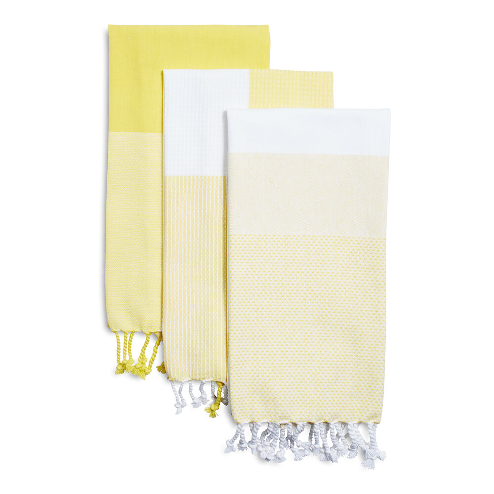 Assorted Tassel Towels, 28" x 20", Set of 3 Sur La Table
