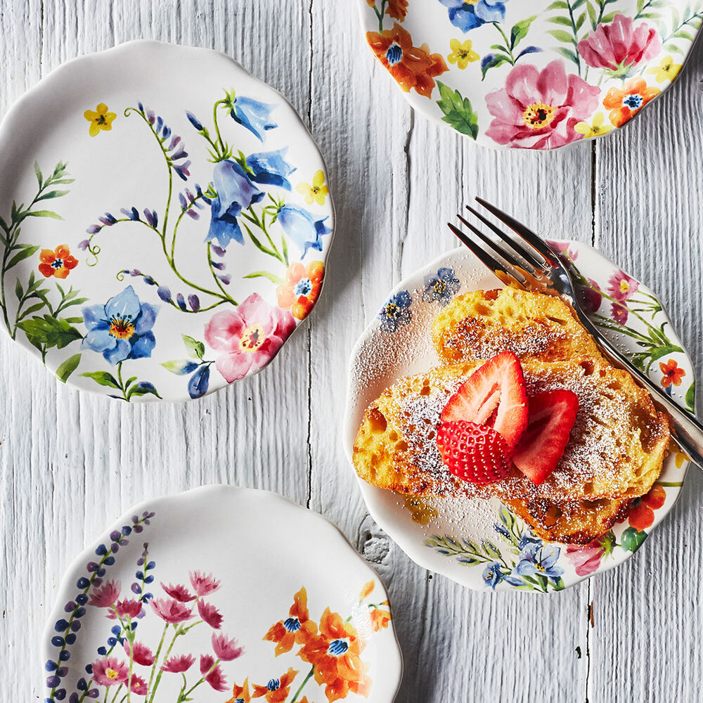 Garden Floral Appetizer Plates, Set of 4 Sur La Table