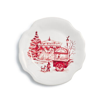 Snowy Lane Appetizer Plates, Set of 4