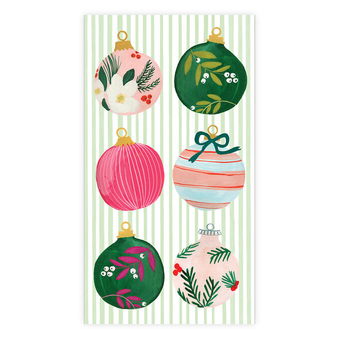 Painted Ornaments Guest Napkins, Set of 15