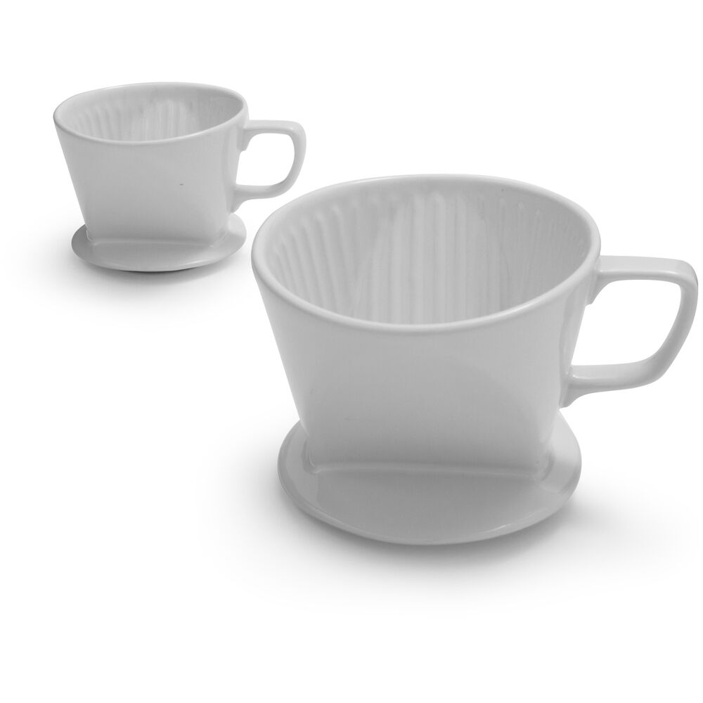 Sur La Table White Stoneware Coffee Cone 2 Filter Sur La Table